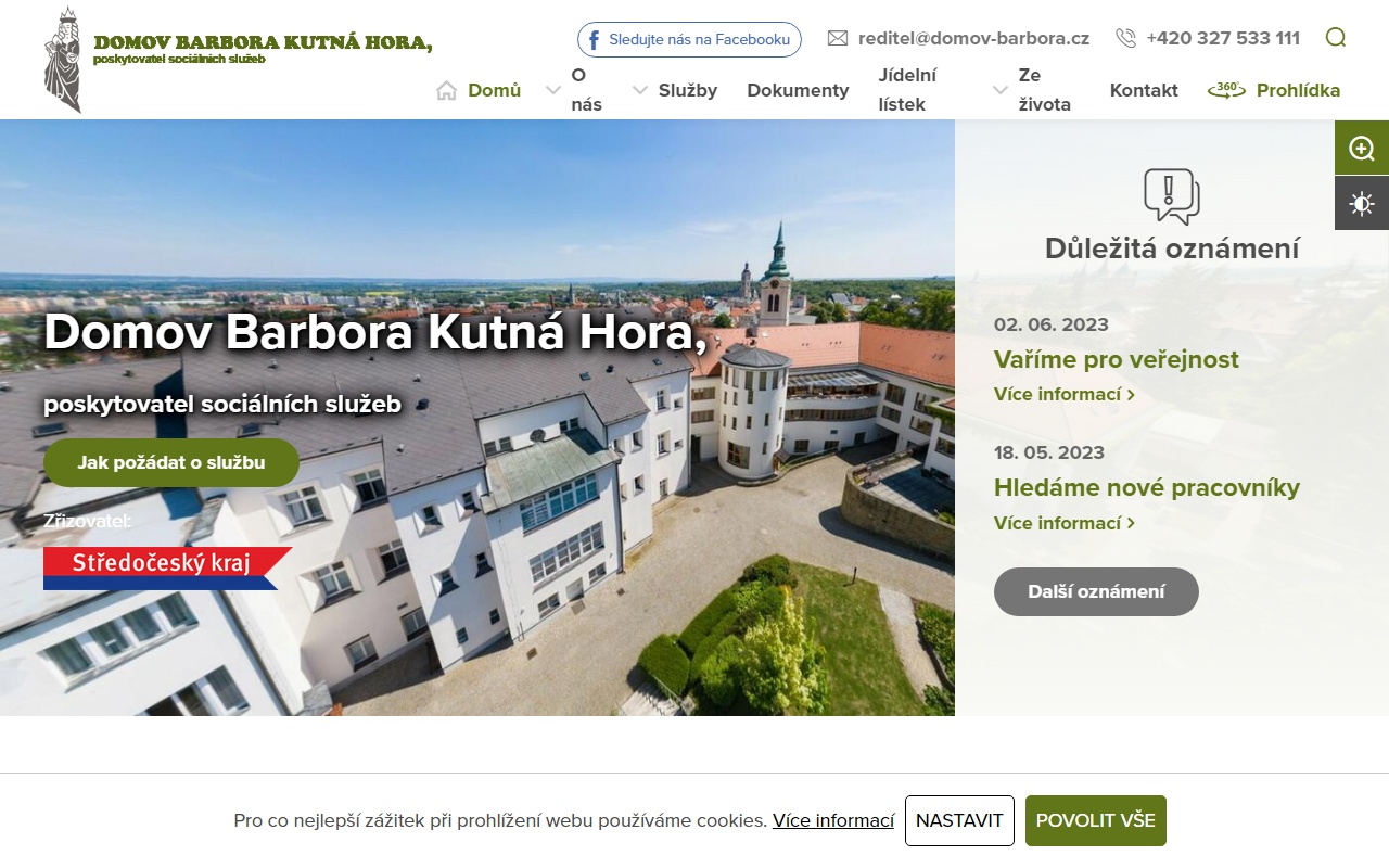 Domov Barbora Kutná Hora, poskytovatel sociálních služeb