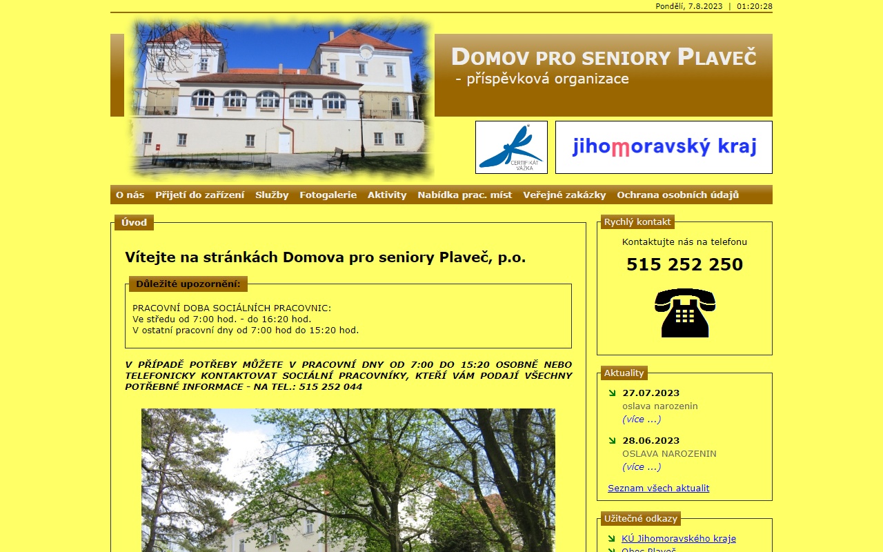Domov pro seniory Plaveč, příspěvková organizace