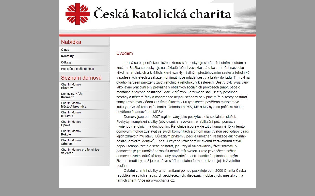Česká katolická charita, Domov sv. Kříže Kroměříž