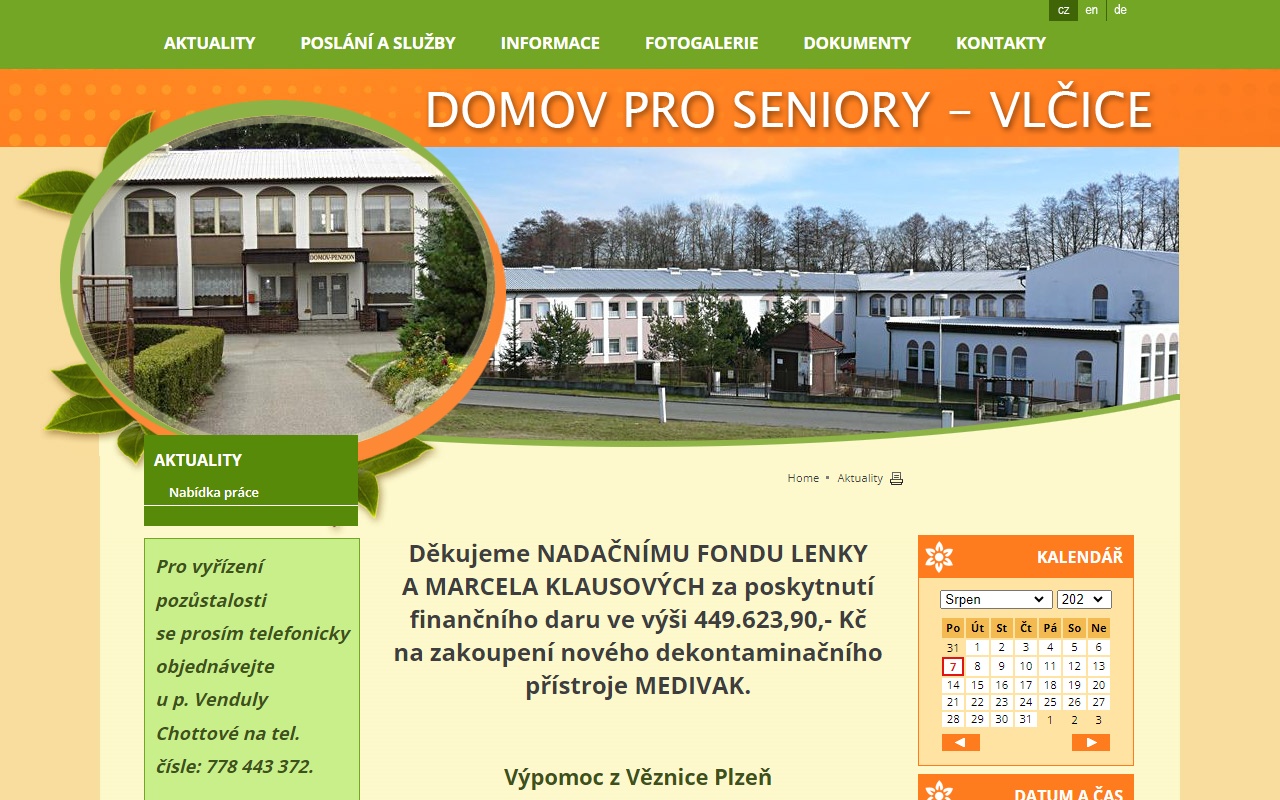 Domov pro seniory Vlčice, příspěvková organizace