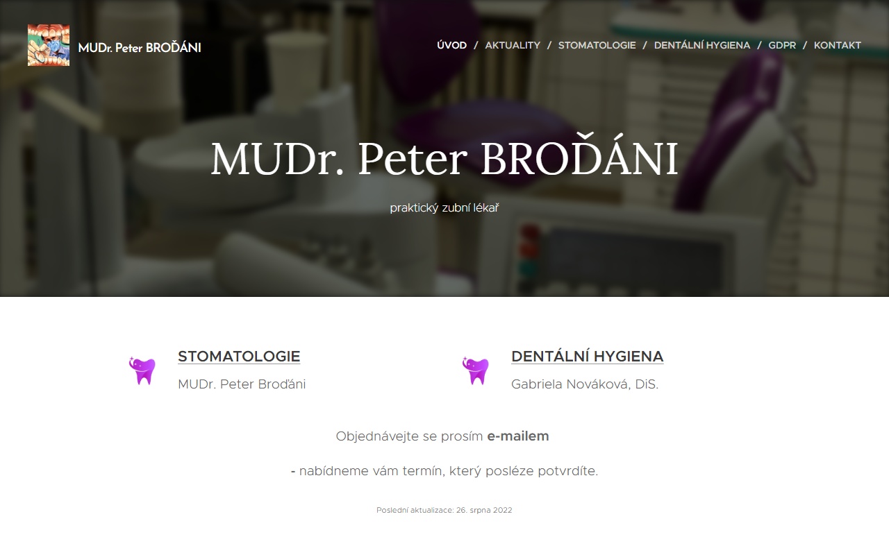 MUDr. Broďáni Peter - soukromá zubní praxe