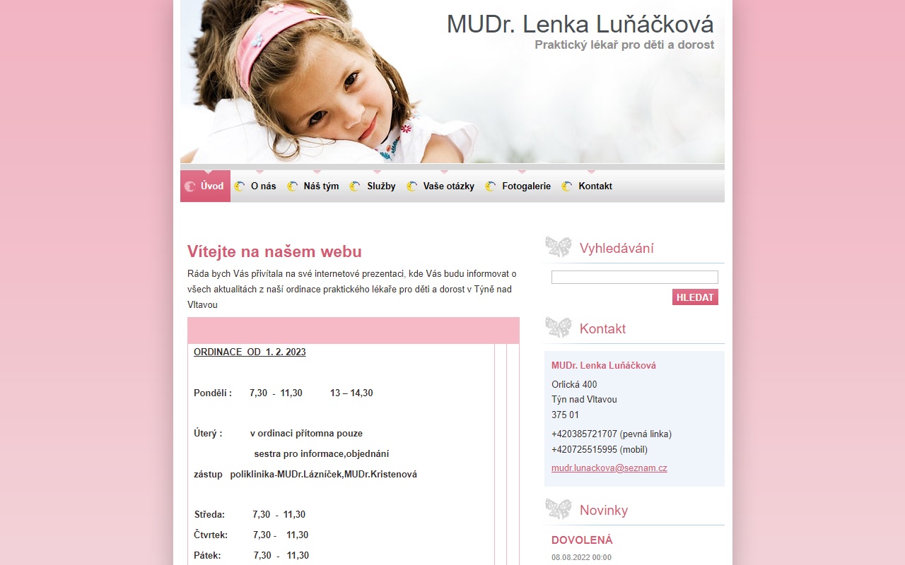 MUDr. Lenka Luňáčková - pediatrie