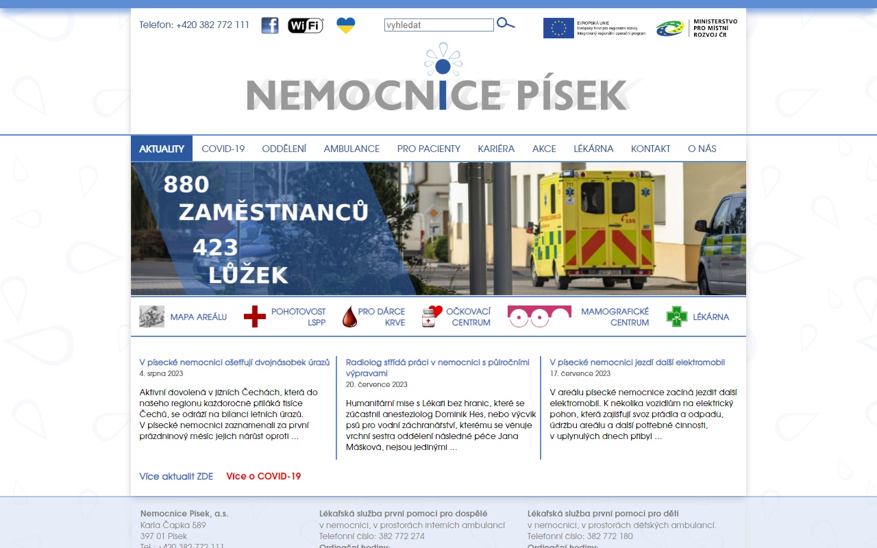 Nemocnice  Písek, a.s., odborné ambulance