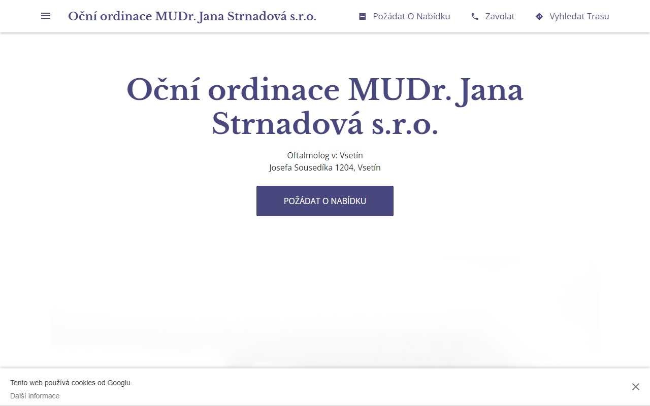 Oční ordinace MUDr. Jana Strnadová s.r.o.
