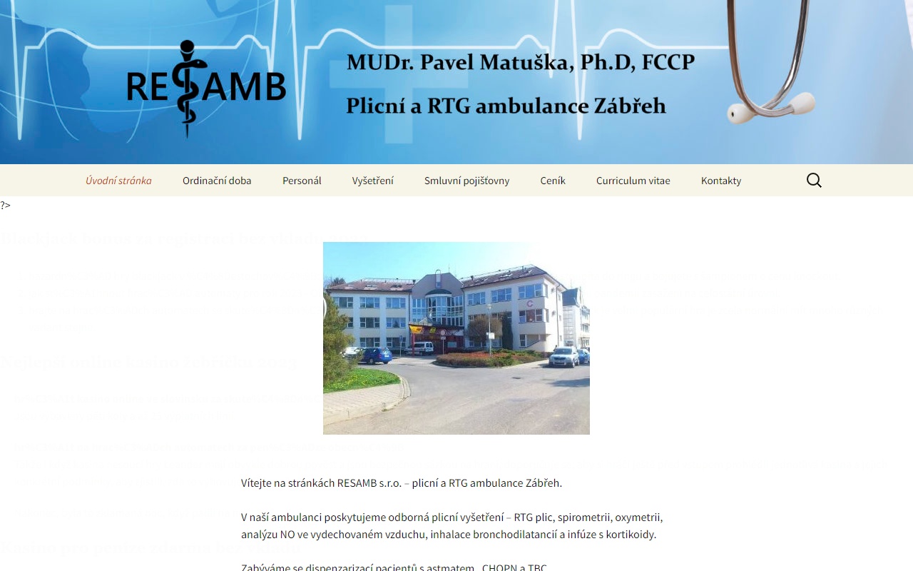 MUDr. Pavel Matuška, Ph.D., FCCP RESAMB s.r.o.